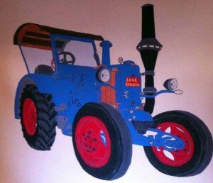 Oldtimer Traktor an die Wand Schritt 5