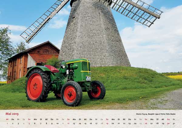 OldtimerPlus Kalender 2019 Deutz F1L514, Baujahr 1952